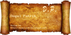 Degel Patrik névjegykártya